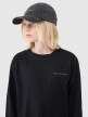 4F JUNIOR Chłopięcy longsleeve regular z nadrukiem 4F 4FJWSS25TLONM421  czarny Czarny
