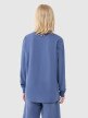 Chłopięcy longsleeve regular z nadrukiem 4F 4FJWSS25TLONM421 - niebieski