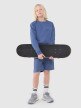 Chłopięcy longsleeve regular z nadrukiem 4F 4FJWSS25TLONM421 - niebieski