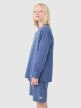 Chłopięcy longsleeve regular z nadrukiem 4F 4FJWSS25TLONM421 - niebieski