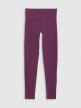 Damskie legginsy do jogi bezszwowe 4F 4FWSS25TFTIF347 - fioletowe 