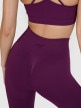 Damskie legginsy do jogi bezszwowe 4F 4FWSS25TFTIF347 - fioletowe 