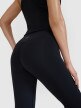 Damskie legginsy do jogi z rozszerzanymi nogawkami 4F 4FWSS25TFTIF324 - czarne