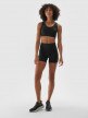 Damskie legginsy krótkie treningowe 4F 4FWAW24TFSTF010 - czarne