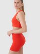 Damskie legginsy krótkie treningowe 4F 4FRSS25TFSTF021 - czerwone