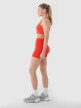 Damskie legginsy krótkie treningowe 4F 4FRSS25TFSTF021 - czerwone