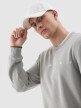 Męska bluza dresowa nierozpinana bez kaptura 4F 4FWSS24TSWSM1009 - szara