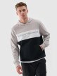 Męska bluza dresowa nierozpinana bez kaptura 4F 4FWSS24TSWSM1032 - szara