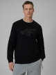 4F Męska bluza dresowa nierozpinana bez kaptura 4F 4FWSS26TSWSM2237  czarna Czarny