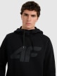 mini: Męska bluza dresowa nierozpinana z kapturem 4F 4FRMM00TSWSM2477 - czarna (4)