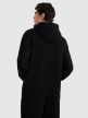 mini: Męska bluza dresowa nierozpinana z kapturem 4F 4FRMM00TSWSM2477 - czarna (6)