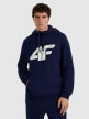 mini: Męska bluza dresowa nierozpinana z kapturem 4F 4FRMM00TSWSM2477 - granatowa (1)