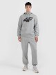 mini: Męska bluza dresowa nierozpinana z kapturem 4F 4FRMM00TSWSM2477 - szara (5)