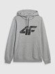 mini: Męska bluza dresowa nierozpinana z kapturem 4F 4FRMM00TSWSM2477 - szara (7)