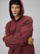 mini: Męska bluza dresowa nierozpinana z kapturem 4F 4FRSS26TSWSM2793 - burgundowa (4)
