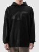 Męska bluza dresowa nierozpinana z kapturem 4F 4FWMM00TSWSM1766 - czarna
