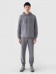 Męska bluza dresowa nierozpinana z kapturem 4F 4FWMM00TSWSM1766 - szara