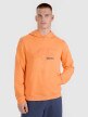 Męska bluza dresowa nierozpinana z kapturem 4F 4FWSS25TSWSM1585 - pomarańczowa