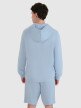 Męska bluza dresowa nierozpinana z kapturem 4F 4FWSS25TSWSM1621 - niebieska