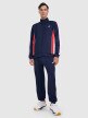 Męska bluza dresowa rozpinana bez kaptura 4F 4FRAW25TSWSM2459 - granatowa