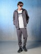 mini: Męska bluza dresowa rozpinana z kapturem 4F 4FRSS26TSWSM2804 - szara (3)