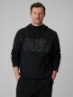  4F Męska bluza dresowa rozpinana z kapturem 4F 4FRSS26TSWSM2975  czarna Czarny