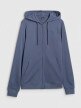Męska bluza dresowa rozpinana z kapturem 4F 4FWMM00TSWSM1768 - granatowa