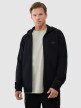 Męska bluza dresowa rozpinana z kapturem 4F 4FWSS25TSWSM1537 - brązowa