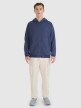 Męska bluza dresowa rozpinana z kapturem 4F 4FWSS25TSWSM1584 - granatowa