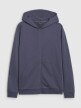 Męska bluza dresowa rozpinana z kapturem 4F 4FWSS25TSWSM1584 - granatowa