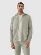 Męska bluza dresowa rozpinana z kapturem 4F 4FWSS25TSWSM1584 - zielona