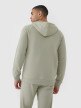 Męska bluza dresowa rozpinana z kapturem 4F 4FWSS25TSWSM1584 - zielona