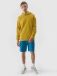 Męska bluza nierozpinana z kapturem 4F 4FWSS24TSWSM0948 - żółta