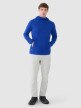 Męska bluza trekkingowa z kapturem Primaloft Active 4F 4FWSS25TFSWM473 - niebieska