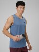  4F Męska koszulka treningowa bez rękawów 4F 4FWSS26TFSLM0744  denim Denim