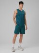 mini: Męska koszulka treningowa bez rękawów 4F 4FWSS26TFSLM0744 - turkusowa (2)
