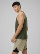 mini: Męska koszulka treningowa bez rękawów 4F 4FWSS26TFSLM0877 - khaki (3)