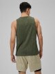 mini: Męska koszulka treningowa bez rękawów 4F 4FWSS26TFSLM0877 - khaki (9)