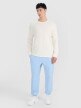 Męski longsleeve 4F 4FRSS25TLONM518 - biały