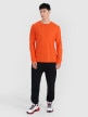 Męski longsleeve basic 4F 4FRSS25TLONM518 - pomarańczowy