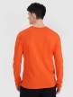 Męski longsleeve basic 4F 4FRSS25TLONM518 - pomarańczowy