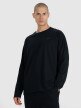 mini: Męski longsleeve basic 4F 4FWAW25TLONM474 - czarny (1)