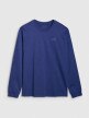 Męski longsleeve basic 4F 4FWMM00TLONM432 - granatowy