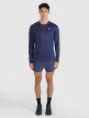 Męski longsleeve do biegania 4F 4FWSS25TFLOM326 - granatowy