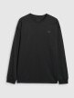 mini: Męski longsleeve oversize z nadrukiem 4F 4FWAW25TLONM481 - czarny (6)