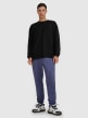 mini: Męski longsleeve oversize z nadrukiem 4F 4FWAW25TLONM481 - czarny (2)