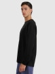 mini: Męski longsleeve oversize z nadrukiem 4F 4FWAW25TLONM481 - czarny (3)