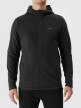 Męski polar z kapturem 4F 4FWSS24TFLEM176 - czarny