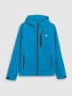 Męski softshell rozpinany z kapturem 4F 4FRAW25TSOFM506 - niebieski