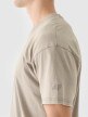 Męski t-shirt basic 4F 4FRSS24TTSHM2553 - beżowy